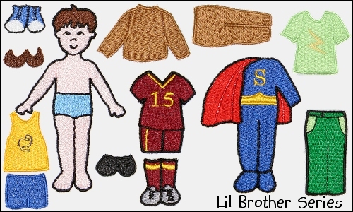 machine embroidery paper dolls