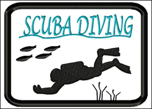 9019 Scuba Diving Mug Rug