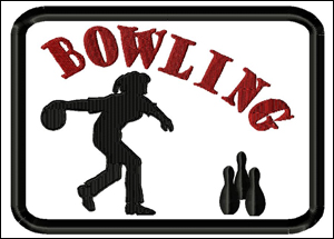 9027 Bowling Woman Mug Rug